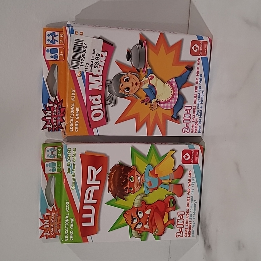 2 card games for kids